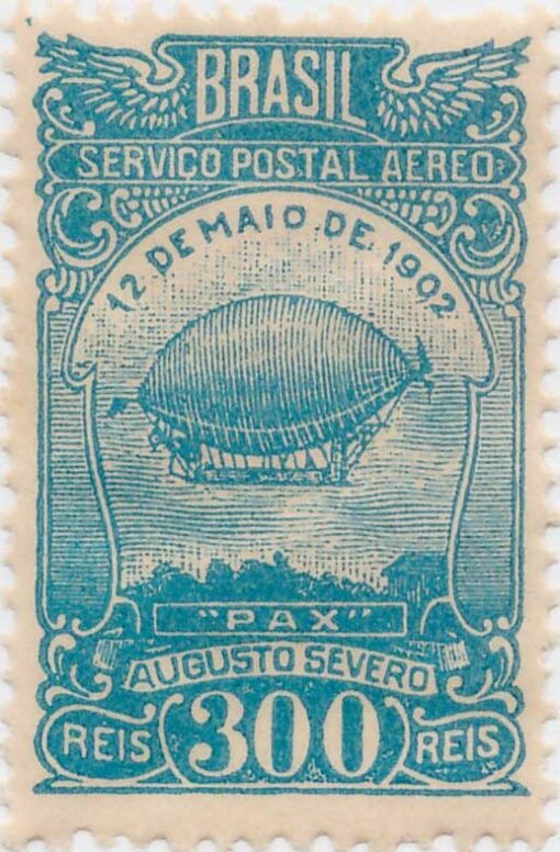 A-19 Série Aeronáutica Dirigível de Augusto Severo - 300 Reis (28/101929) -0