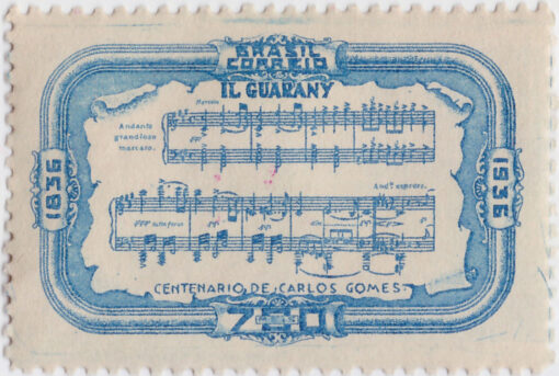 C108 - Centenário Nascimento Carlos Gomes Azul - 700 Réis - (11/07/1936)-0