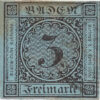 Baden 8 - Numeral em Círculo Usado - 3 Kr - Dezembro/1858-0