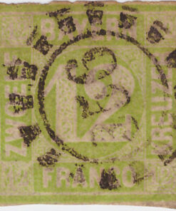 Bavária 12 - Cifra em Quadrado Usado - 12 Kr - 01/10/1862-0