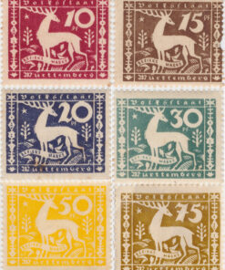 Wurttemberg 144 à 149 - Série Completa - Novos - 19/03/1920-0