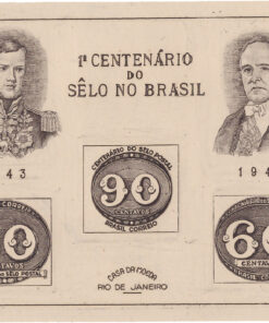 F-A-3 - Centenário do Selo Brasileiro - Fol. Com. (fil. horizontal)