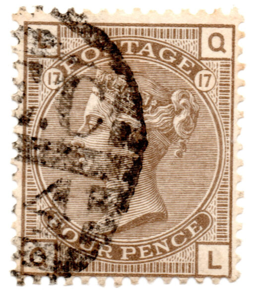 ST/G 154 - 45 - Queen Victoria - 4d - (1873-80) - brown-0