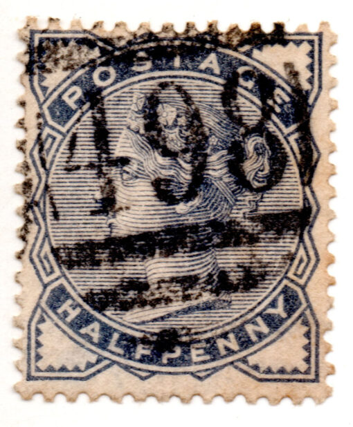 ST/G 187 - 52 - Queen Victoria - 1/2d - (1880-81) - indigo-0