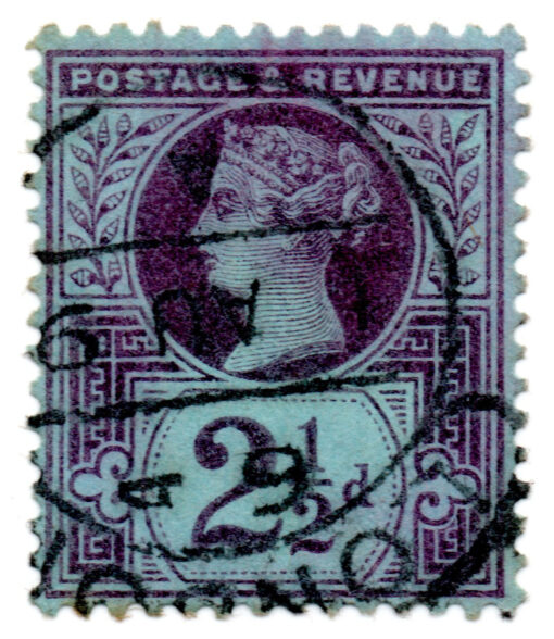 ST/G 201 - 74 - Queen Victoria - 2 1/2d - (1887-1900) - purple on blue-0