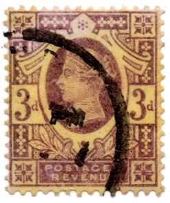 ST/G 202 - 75 - Queen Victoria - 3d - (1887-1900) - purple on yellow-0