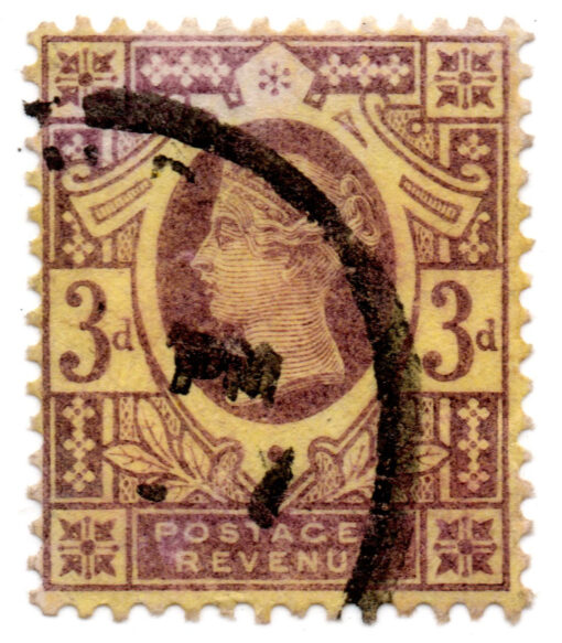 ST/G 202 - 75 - Queen Victoria - 3d - (1887-1900) - purple on yellow-0