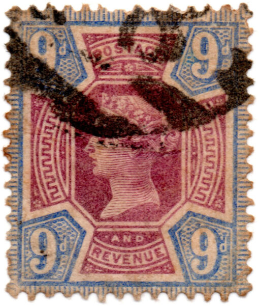 ST/G 209 - 80 - Queen Victoria - 9d - (1887-1900) - purple and blue-0