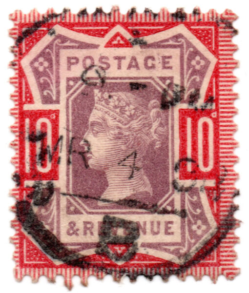 ST/G 210 - 81 - Queen Victoria - 10d - (1887-1900) - purple and red-0