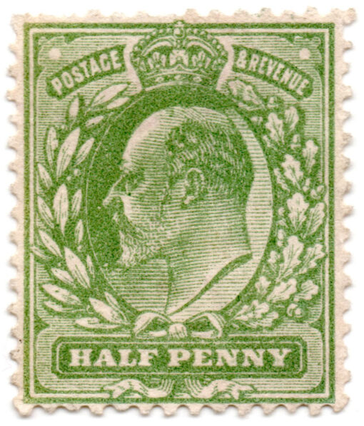 ST/G 217 - 83 - King Edward VII - 1/2d - NOVO - (1902-1913) - yellow-green-0