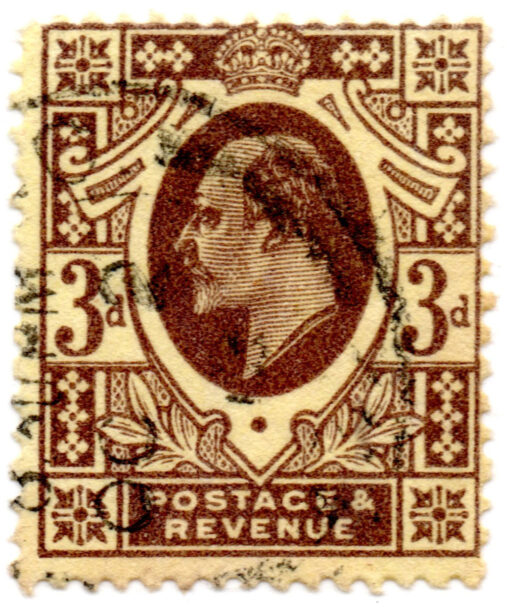 ST/G 232 - 87 - King Edward VII - 3d - (1902-1913) - purple on yellow-0