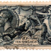 ST/G 417 - 109 - King George V - 10s - (1913-1918) - cavalos marinhos - blue-0