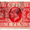 ST/G 454 - 123a - King George V - 1d - (1935) - Silver jubilee - red-0