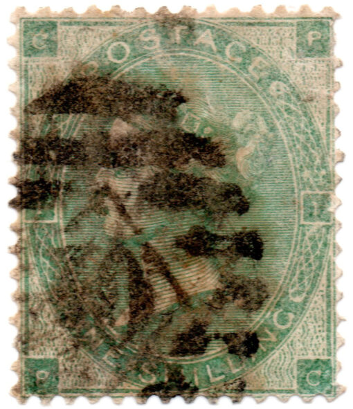 ST/G 90 - 25 - Queen Victoria - 1s - (1862-64) - green Pl.-0