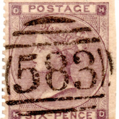 ST/G 97 - 28 - Queen Victoria - 6d - (1865-67) - lilac Pl.-0