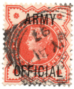 ST/G O41 - 71 - Queen Victoria - 1/2d - (1896-1901) - vermilion - ARMY OFFICIAL-0