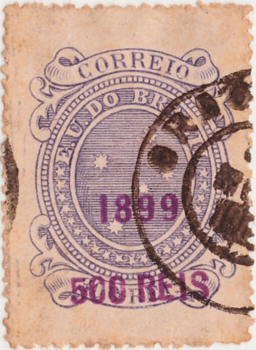 132 - Cruzeiro do Sul - 500/300 Reis - USADO - (25/06/1899)-0