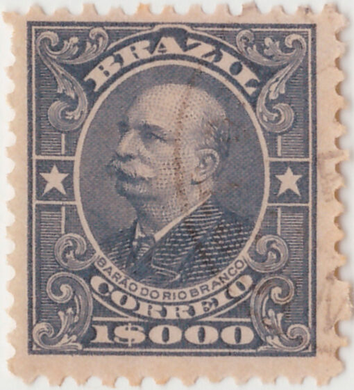 148 - 1000 Reis - Barão do Rio Branco - USADO - (10/11/1906 - 1917)-0