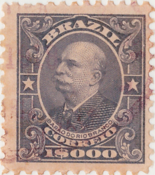 148 - 1000 Reis - Barão do Rio Branco - USADO - (10/11/1906 - 1917)-609