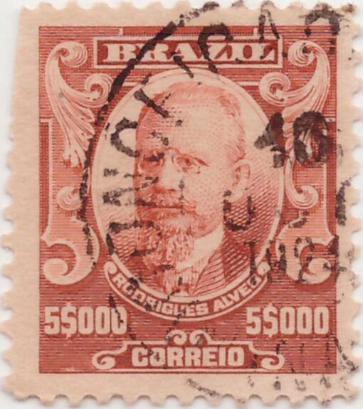 152 - 5000 Reis - Rodrigues Alves - USADO - (10/11/1906 - 1917)-0
