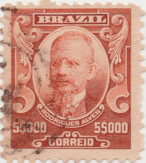 152 - 5000 Reis - Rodrigues Alves - USADO - (10/11/1906 - 1917)-631