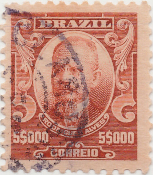 152 - 5000 Reis - Rodrigues Alves - USADO - (10/11/1906 - 1917)-626