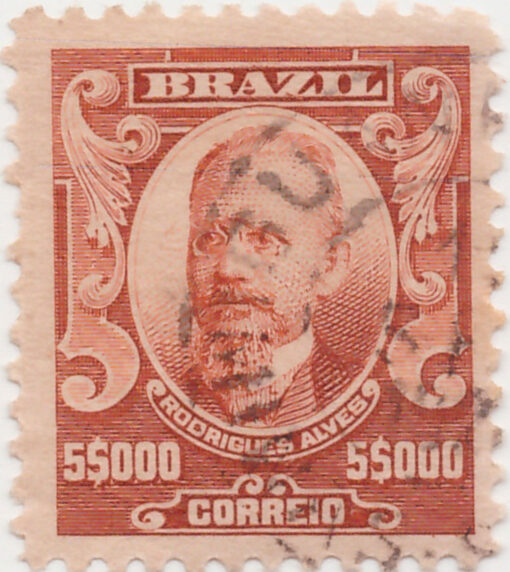 152 - 5000 Reis - Rodrigues Alves - USADO - (10/11/1906 - 1917)-627