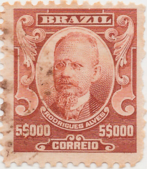 152 - 5000 Reis - Rodrigues Alves - USADO - (10/11/1906 - 1917)-628