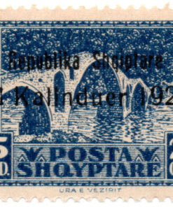 Albânia - STW-138 Proclamation of the Republic - 1925 - 25Q - azul-0
