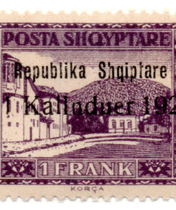 Albânia - STW-140 Proclamation of the Republic - 1925 - 1Fr - violeta-0
