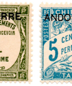 Andorra Francesa - (taxa) - 1931 - Y-16 - verde e Y-17 - azul-0