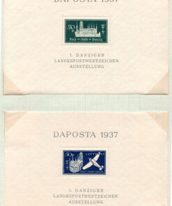 Alemanha - Danzing 1937 - STW-266-267 - Philatelic Exhibition - Daposta 1937 (2 blocos) -0