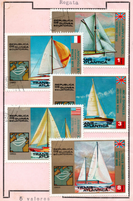 Guiné Equatorial - 1973 - STW-330-336 - Trans-Atlantic race (7 selos)-0
