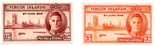 Ilhas Virgens Britânicas - STW-84/85 - 1946 - The end of the world war II - King George VI (série 2 selos)-0