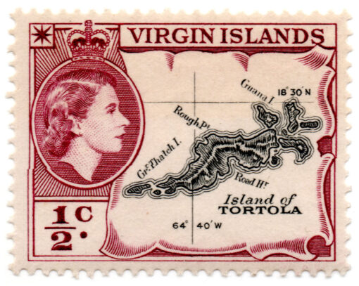 Ilhas Virgens Britânicas - STW-111 - 1956 - Definitive Issues - Island of Tortola - 1/2c -0