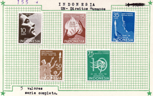 Indonésia - 1958 - STW-263-267 - The 10th anniversary of declaration of human rights (5 selos)-0
