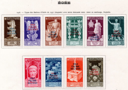 Itália / Egee - 1938 - STW-149-158 - Italian Stamps nº 540-549 in different colors overprinted "Isole italiane dell'Egeo""-0