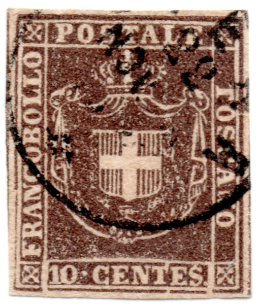 Itália - Toscana - 1860 - Governo Provisório - Francobollo - 10 centes -0