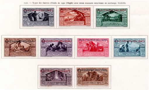 Itália / Egee - 1930 - STW-27-35 - Italian Stamps nº 316-324 in different colors overprinted "Isole italiane dell'Egeo"-0