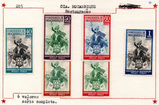 Moçambique (Cia. Moçambique) - 1941 - STW-228-233 - The 300th anniversary of the independence of Portugal (6 selos)-0