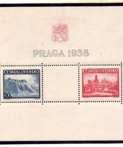 Tchecoslováquia - 1938 - STW-391-392 - Stamps Exhibition Praga, Prague 1938 (bloco)-0