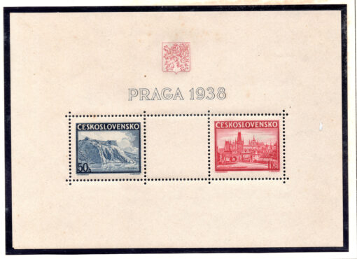 Tchecoslováquia - 1938 - STW-391-392 - Stamps Exhibition Praga, Prague 1938 (bloco)-0