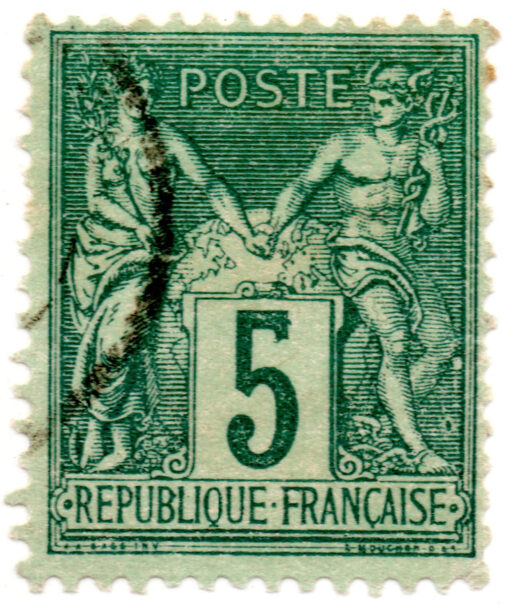 França - 1878 - Y-106 - 1876 -1878 Pax and Mercur-0