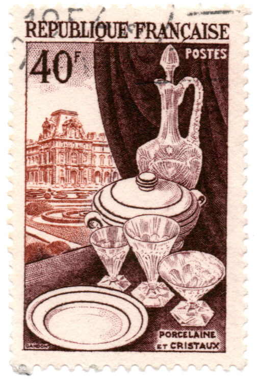 França - 1954 - Y-972 - 1954 Art - porcelaine et cristaux -0