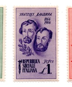 Itália - 1944 - STW-631 a 633 - 1944 The 100th Anniversary of the Death of the Bandiera Brothers (conjunto 2 selos - série completa)-0