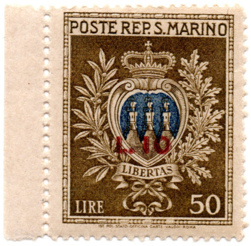 San Marino (Itália) - 1945/46 - Y-275 - 1945 Coat of Arms -0