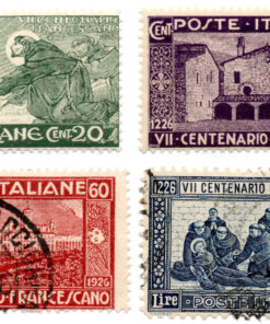 Itália - 1926 - STW-208/210/211/212 - 1926 The 700th Anniversary of the Death of St. Francis of Assisi (Conjunto 4 selos - Série incompleta)-0