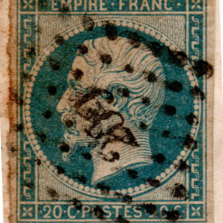 França - 1854 - Y-14 - 1853 -1861 Emperor Napoléon III - Inscription: "EMPIRE FRANC" -0