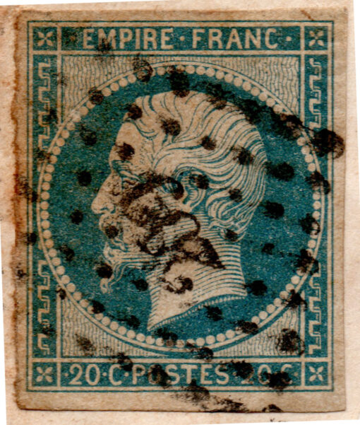 França - 1854 - Y-14 - 1853 -1861 Emperor Napoléon III - Inscription: "EMPIRE FRANC" -0