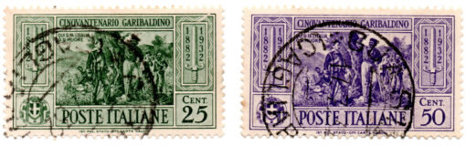 Itália - 1932 - STW-363/365 - 1932 The 50th Anniversary of the Death of Garibaldi (Conjunto 2 selos - Série incompleta)-0